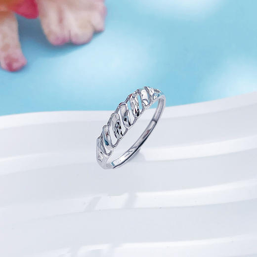 【限时8.8折】【线上铂金馆】PT950 【国际铂金协会】铂金空心活口戒指爱意缠绵弧形戒活口女戒(ACPTJZ00003)预售产品下单后不退款不退货不换货不补差价) 商品图2