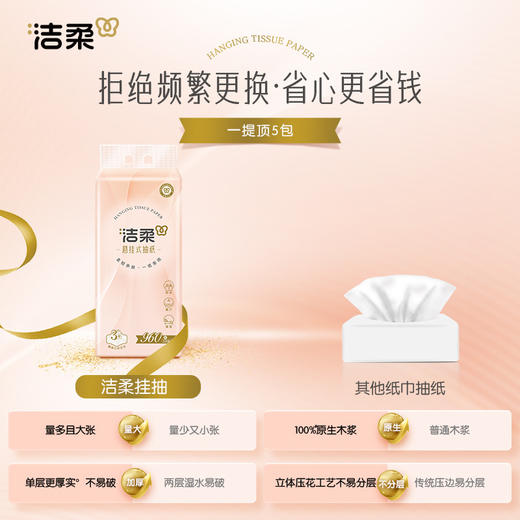 【一提顶5包！拒绝频繁更换】挂抽悬挂式抽纸纸巾大包卫生纸餐巾纸卫生纸厕纸整箱。ry 商品图2