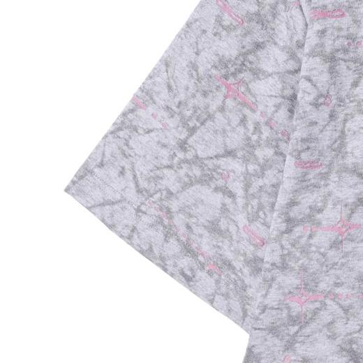 T3598夏季高级感新款男士扎染磨毛印花字母短袖T恤百搭撞色圆领上衣 商品图4