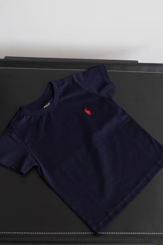 R.L 新款配色 满印+蓝色小标 童装 全棉圆领短袖 TZ006 商品图3