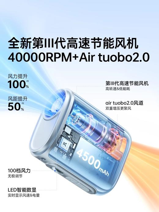 几素超高速节能挂脖小风扇usb迷你便携式随身小型无叶涡轮挂绳夹式手持制冷轻音大风力户外电风扇 商品图3