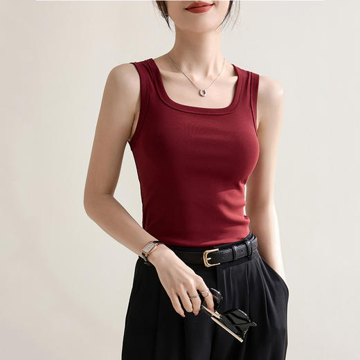 百媚生 宽肩带背心西装内搭冰感打底无袖吊带168811 商品图2