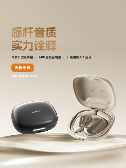 【AI耳机|音质升级|运动】Auraro 2025新款G129 耳挂式耳机 商品图5