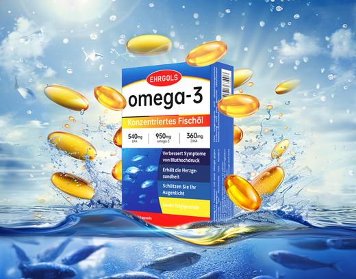 健耐德EHRGOLS高纯度95%含量深海鱼油盒装鱼油软胶囊  30粒/盒 商品图0