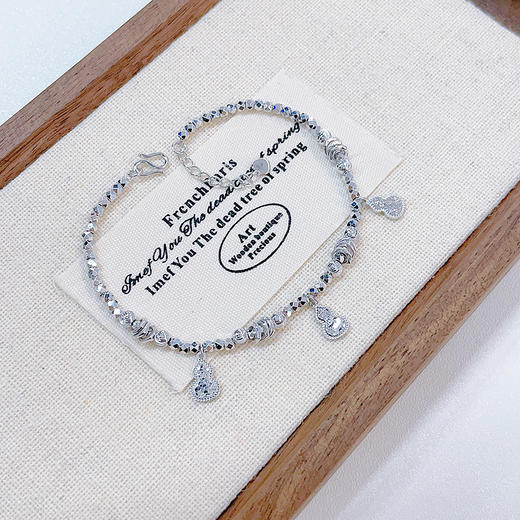 【限时8.8折】【线上铂金馆】PT950 #福禄传承 #盘缠 #葫芦 铂金实心可调节CNC工艺爆闪纳福葫芦福禄盘缠手链（内为铂金链）(PTSL00004)预售产品下单后不退款不退货不换货不补差价) 商品图1