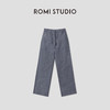 ROMI STUDIO亚麻棉混纺色织松紧腰抽绳直筒休闲裤 RWCSXD2976 商品缩略图0