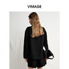 VIMAGE纬漫纪垂坠舒适醋纤宽松显瘦衬衫2025夏季新款V2313945 商品缩略图2