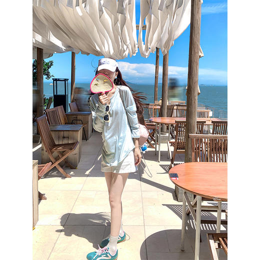 <曾小咸推荐>慵懒风薄款宽松长袖T恤女夏 商品图3