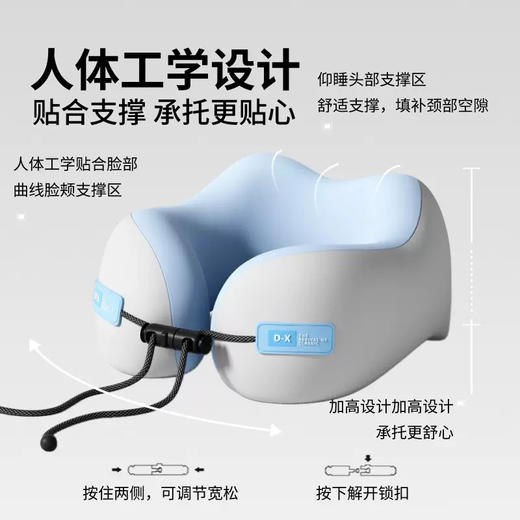记忆棉u型枕旅行护颈枕飞机睡觉枕头脖子靠枕便携式U型枕 商品图1