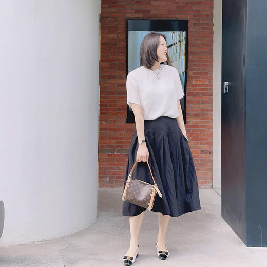 火桐hooton重磅亚麻赫本裙20308376 商品图5