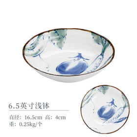 日本进口野菜6.5英寸浅盘