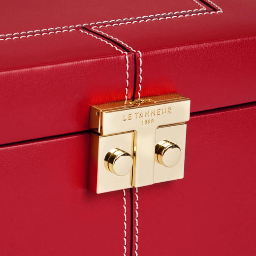 订购8周到｜LE TANNEUR-jewellery box with leather-红色 珠宝首饰盒（大号）［法国设计师］ 商品图3
