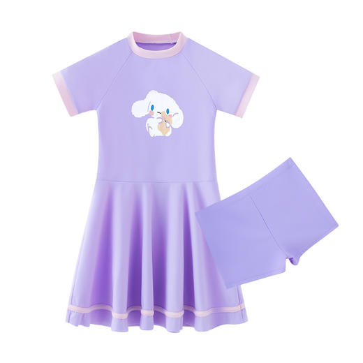 【夏季新款！连体公主裙泳衣】儿童泳衣女孩连体公主裙式，亲肤舒适，中大童少女也适合穿着。无论是在温泉还是游泳池中跳跃，都可以保持温柔和优雅。这款泳衣不仅可爱而且速干-QQ 商品图4