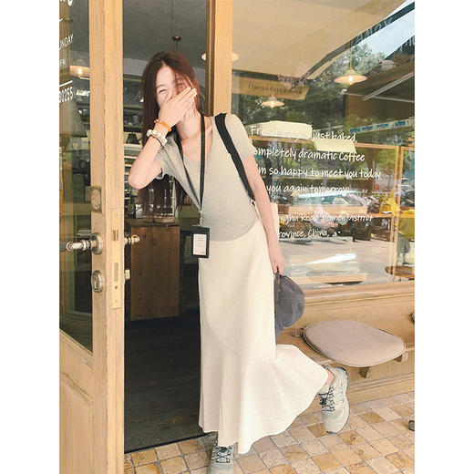 【129元任选2件】现货！韩系白色鱼尾裙半身裙 商品图2