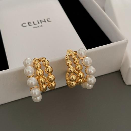 赛琳三排珠耳环 非常的高档很有复古奢华感（XJ） 商品图1