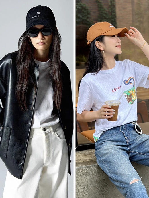 现货 THS-无 anine家 棉质斜纹棒球帽 防晒太阳帽 2色 CN201 商品图0