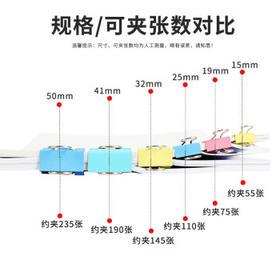 天章(TANGO)长尾夹燕尾夹子1#50MM12个/筒凤尾夹票夹反尾夹票据夹子金属彩色 办公用品0071