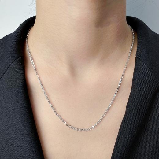 【限时8.8折】【线上铂金馆】PT950 【国际铂金协会】铂金17-18寸调节O字链(BXL00002-03)预售产品下单后不退款不退货不换货不补差价) 商品图2