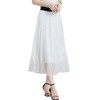 丁摩 真丝简约中长款网纱裙松紧腰桑蚕丝半身裙75670 商品缩略图4