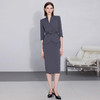 IWY/高级感灰色西装套装职场两件套新款七分袖工作服正装裙CS2252 商品缩略图0