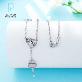 【限时8.8折】【线上铂金馆】PT950 #碎碎冰 #招财纳福 【国际铂金协会  精品】铂金空心AB调节福禄连连Y形流苏葫芦套链(BTL00382)预售产品下单后不退款不退货不换货不补差价)