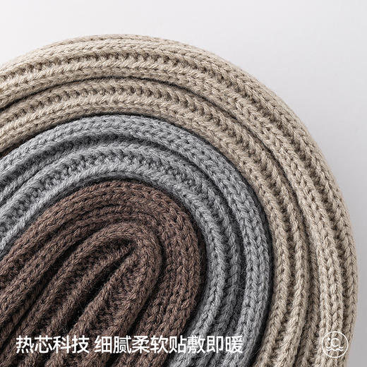 左分之右春秋款纯色显瘦针织袜套10A抗菌腿套日系原宿风堆堆袜 商品图4