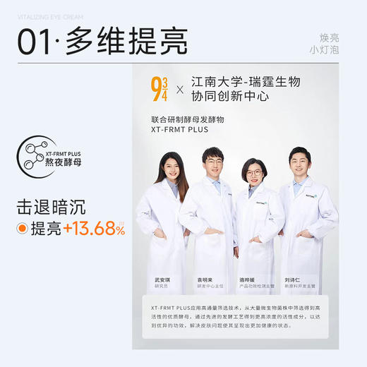 热卖！爆改黑眼圈！【下单赠中样9g*2+小样3g*1】943 熬夜唤醒眼霜 淡化眼周细纹 改善黑眼圈 保湿滋润 18g/支 商品图2