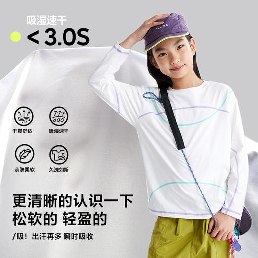 【速干】【咕噜日记】童装儿童快干T恤长袖2025夏季透气休闲上衣百搭PXT2529 商品图2