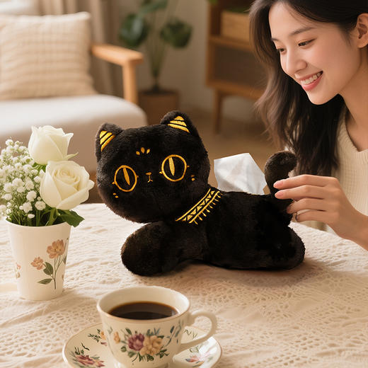 大英博物馆 巴斯特系列 萌猫公仔毛绒 车载抽纸盒挂袋 商品图2