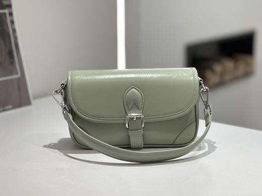 【预售3天】高级感斜挎手机包马卡龙配色马鞍包油蜡皮单肩腋下包NG-NG1008 商品图4