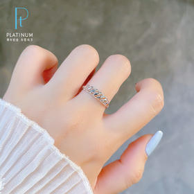 【限时8.8折】【线上铂金馆】PT950 【国际铂金协会】铂金空心活口戒指爱意缠绵弧形戒活口女戒(ACPTJZ00003)预售产品下单后不退款不退货不换货不补差价)