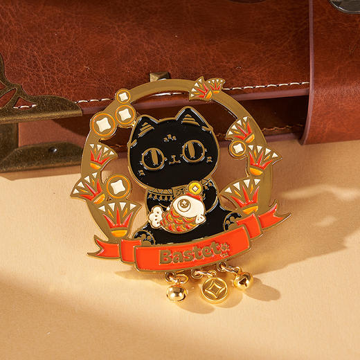 大英博物馆 巴斯特系列 财猫双全金属挂坠冰箱贴 商品图1