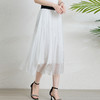 丁摩 真丝简约中长款网纱裙松紧腰桑蚕丝半身裙75670 商品缩略图2