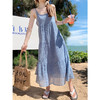 【折后再享2件88折】最后一波现货！韩系度假风蓝色吊带连衣裙 日常199.99/件 立减70 秒杀129.99/件！！ 商品缩略图4