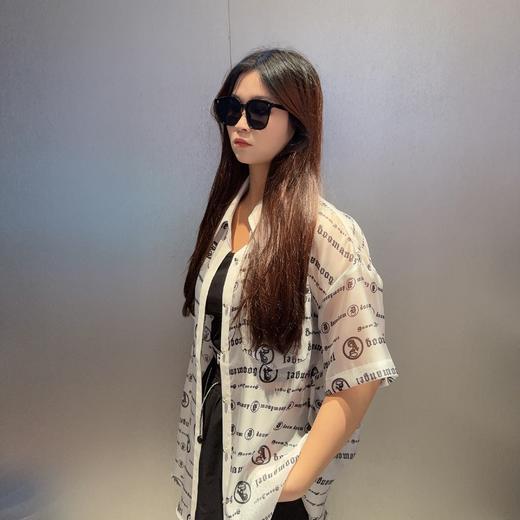 NC字母花纹翻领短袖衬衫50419（白）夏季152550050321 商品图2