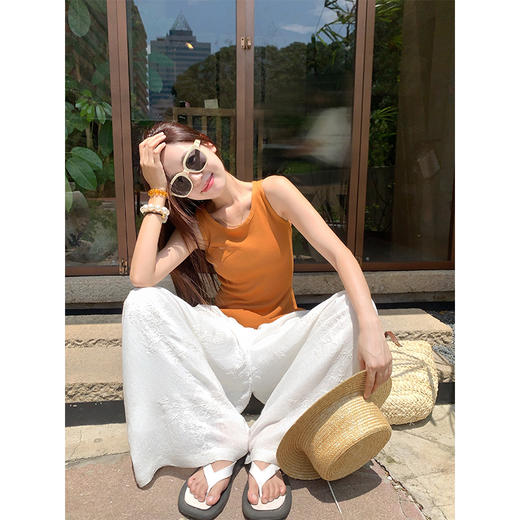 <曾小咸推荐>不规则设计感绑带无袖针织背心 商品图2