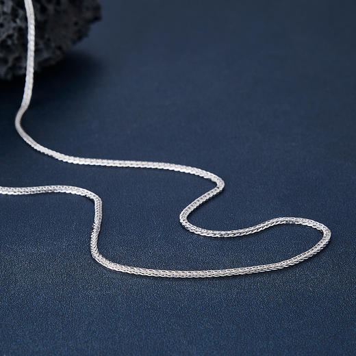 【限时8.8折】【线上铂金馆】PT950 【国际铂金协会】铂金心尾款抽拉调节肖邦链(BXL00040-03)预售产品下单后不退款不退货不换货不补差价) 商品图1