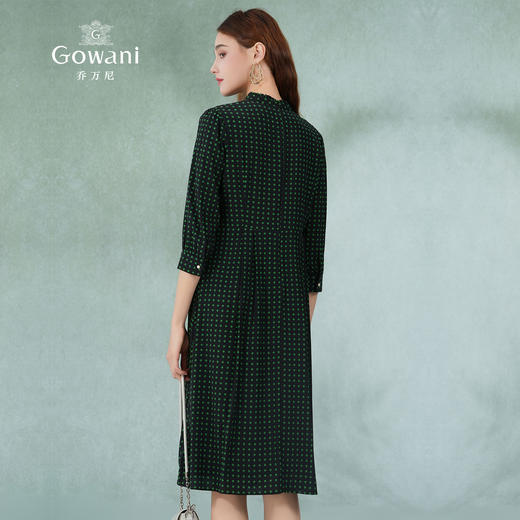 乔万尼重磅真丝连衣裙女新款高端桑蚕丝法式中袖EF2E316 商品图4