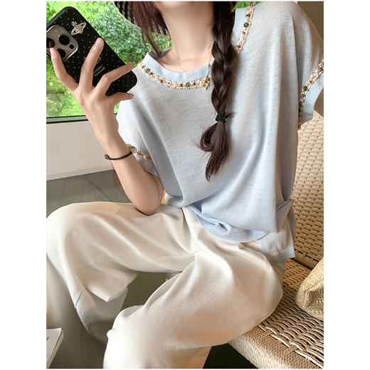 <曾小咸推荐>现货秒杀！卖完不补 ！微信打折价！正肩圆领百搭短袖 日常 119.99 立减50 秒杀69.99！ 商品图2