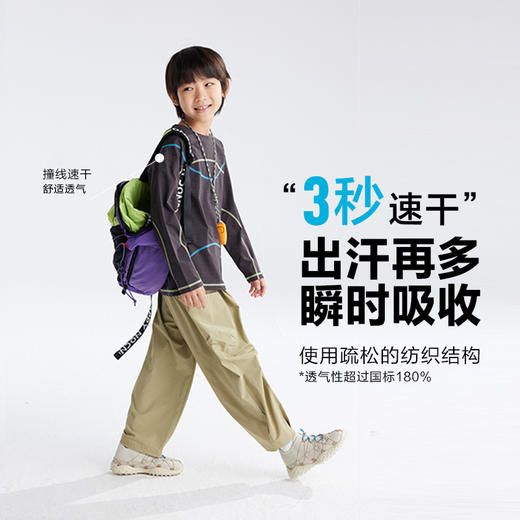 【速干】【咕噜日记】童装儿童快干T恤长袖2025夏季透气休闲上衣百搭PXT2529 商品图3
