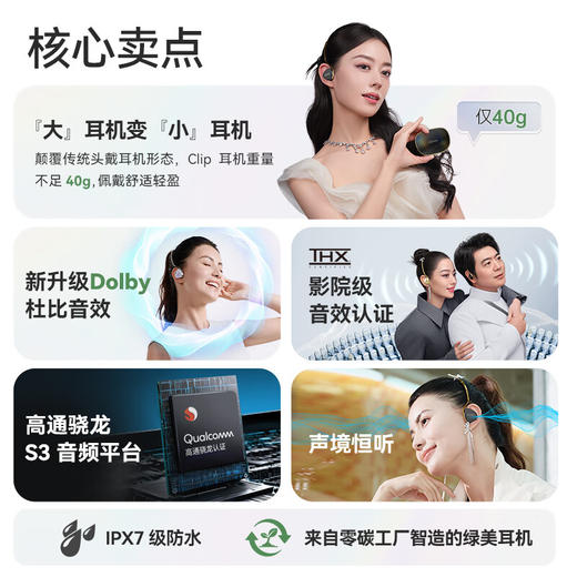 cleerClip 星弧开放式智能穿戴杜比THX音效大师音质头戴式AI智能耳机礼物 适配华为苹果 商品图1