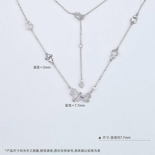 【限时8.8折】【线上铂金馆】PT950 #葫芦 #碎碎冰 铂金实心调节碎碎冰六葫芦福禄双至葫芦套链(PTTL00134)预售产品下单后不退款不退货不换货不补差价) 商品图3