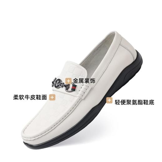 信诺真皮软底豆豆鞋2025年春夏新款舒适轻便耐穿一脚蹬单鞋爸爸鞋N5C115-33 商品图1