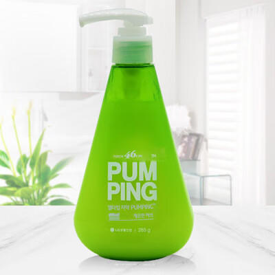 韩国进口LG倍瑞傲竹盐派缤按压式清新口气成人牙膏大容量 285g/瓶 商品图7