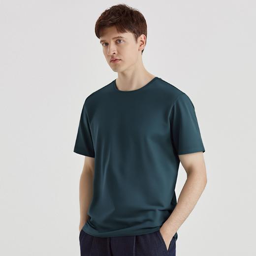 【冰丝冰爽】罗蒙夏季男士t恤简约多色百搭无痕休闲短袖圆领t恤 商品图2