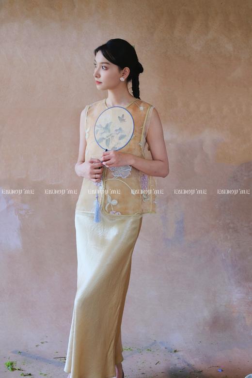 【门店同款】ENJOY夏季云敛-青山行提花刺绣马夹 162545978 商品图5