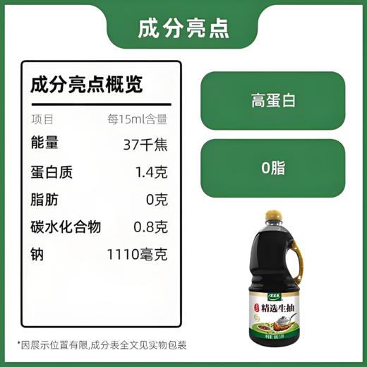 【亚欧超市】太太乐宴会精选生抽1.8L/瓶 商品图1