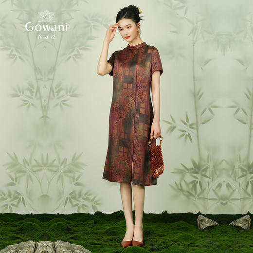 乔万尼大牌真丝连衣裙高端夏季新款19mm珍珠缎EF2E345 商品图3