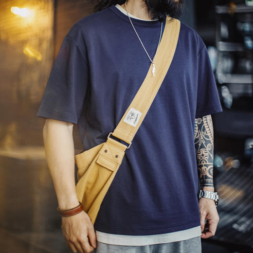 工装优选美式7A抗菌T恤螺纹领口cleanfit针织薄款半袖短袖男夏季 商品图4