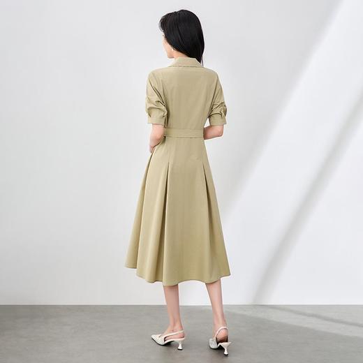 「高货wl」全新升级【铂金会员321/天猫429/差价108】(00813)洛诗琳高货气质衬衫连衣裙2025通勤职业显瘦收腰翻领长裙 商品图1